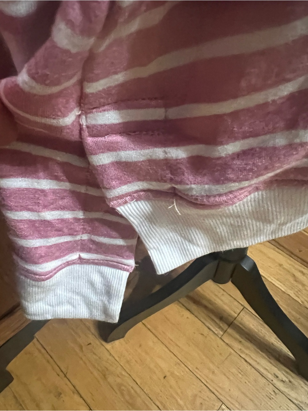 Jane & Delancey Pink & White Striped Hooded Tunic - Picture 3 of 5